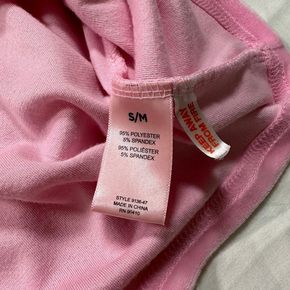 Juicy Couture Pink Velour Rhinestone Logo Robe Y2K Sleepwear S/M - Picture 5 of 9